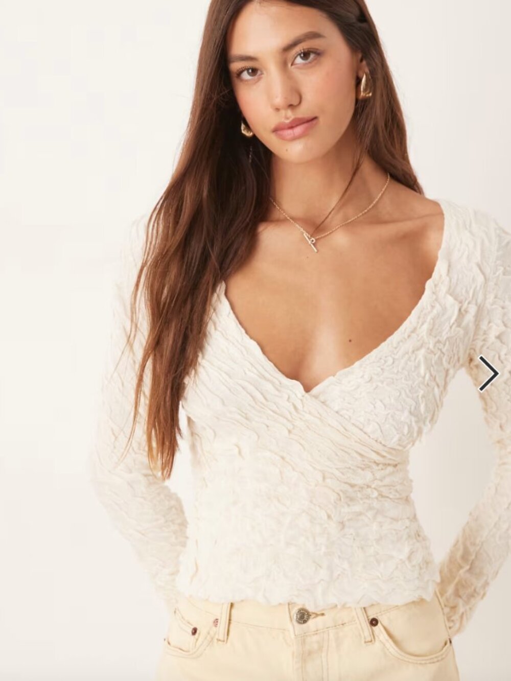 AWARE Stretchy Cream Top